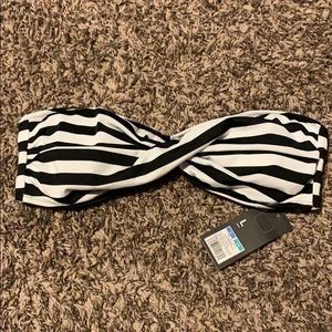 Mossimo swim top ebony stripe sz large